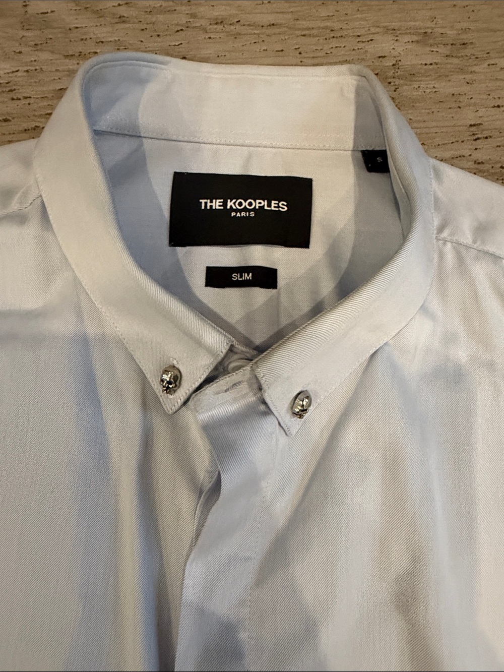 The Kooples Slim Light Blue Button-Down Collar Shirt